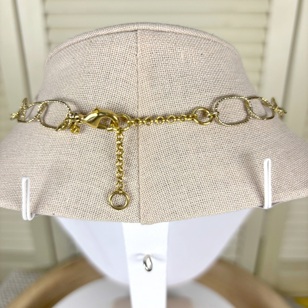 Beautiful Ann Taylor Gold Tone Floral Statement Necklace Rhinestone 90s Vintage‎ - Picture 5 of 5